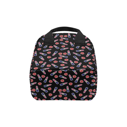 Lipstick Pattern Print Design LT01 Insulated Lunch Bag