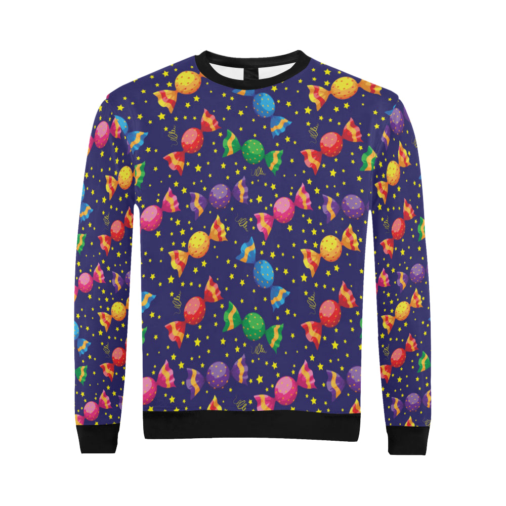Candy Pattern Print Design CA06 Men Long Sleeve Sweatshirt