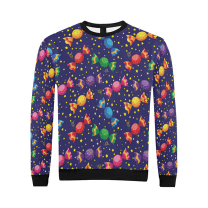 Candy Pattern Print Design CA06 Men Long Sleeve Sweatshirt