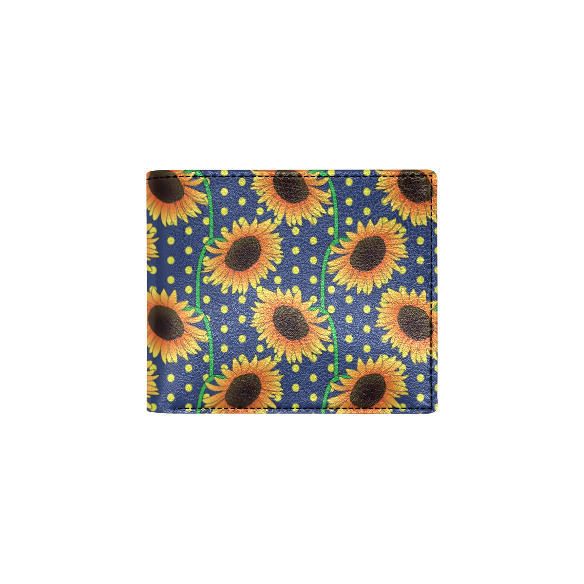 Sunflower Pattern Print Design SF03 Men's ID Card Wallet