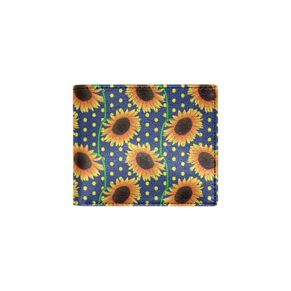 Sunflower Pattern Print Design SF03 Men's ID Card Wallet