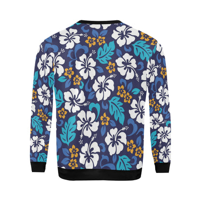 Hibiscus Pattern Print Design HB030 Men Long Sleeve Sweatshirt