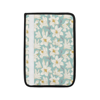 Lily Pattern Print Design 02 Car Seat Belt Cover
