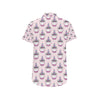 Cupcakes Unicorn Print Pattern Men's Short Sleeve Button Up Shirt