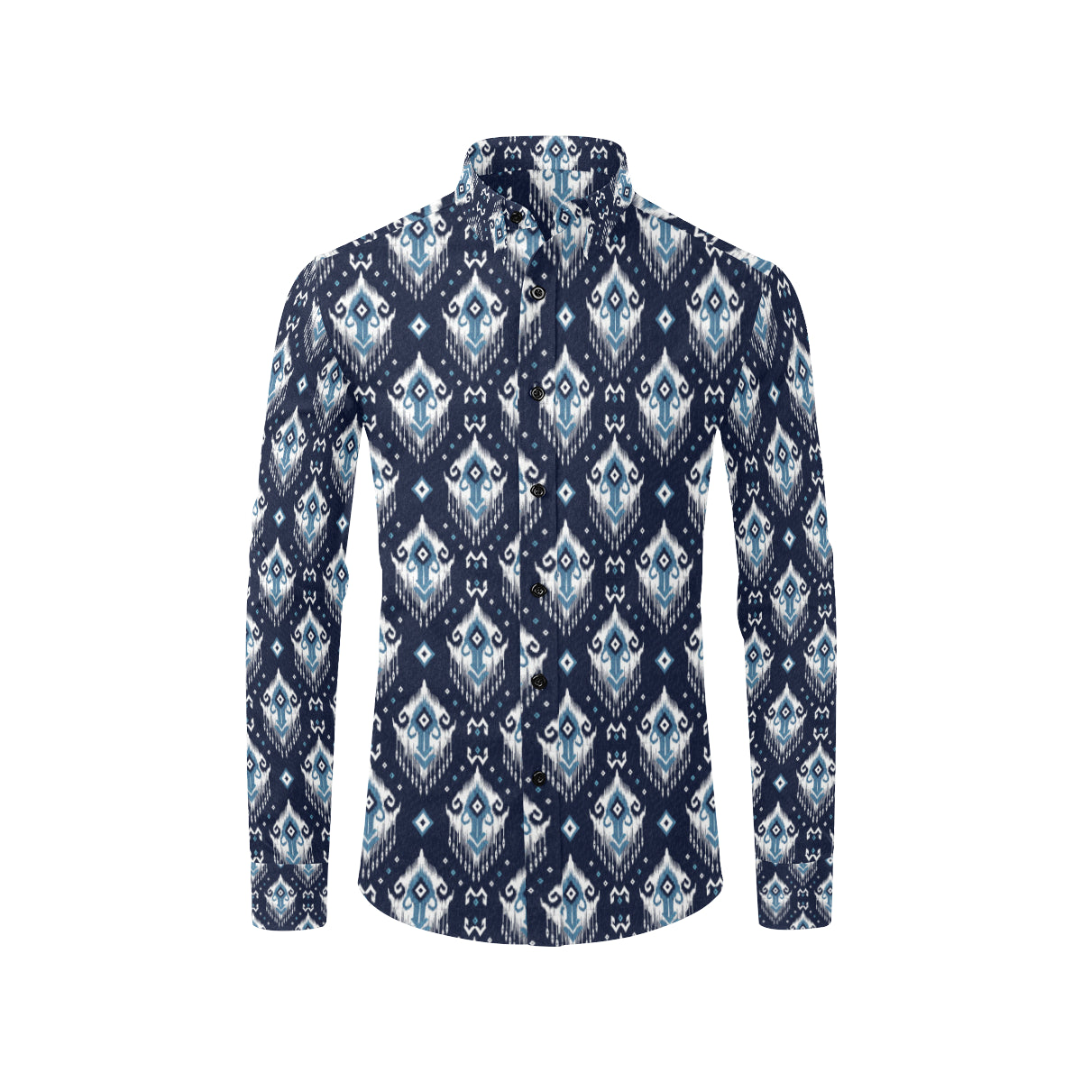 Ethnic Ornament Print Pattern Men's Long Sleeve Shirt