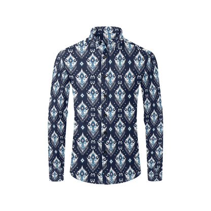Ethnic Ornament Print Pattern Men's Long Sleeve Shirt