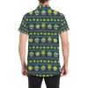 Cactus Pattern Print Design 07 Men's Short Sleeve Button Up Shirt