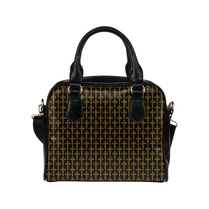 Cross Pattern Print Design 02 Shoulder Handbag