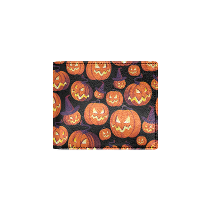 Halloween Pattern Print Design 04 Men's ID Card Wallet
