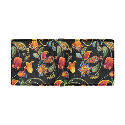 Tulip Boho Pattern Print Design TP09 Men's ID Card Wallet