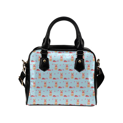 Chihuahua Pattern Print Design 05 Shoulder Handbag