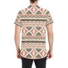 Aztec Pattern Print Design 05 Men's Short Sleeve Button Up Shirt