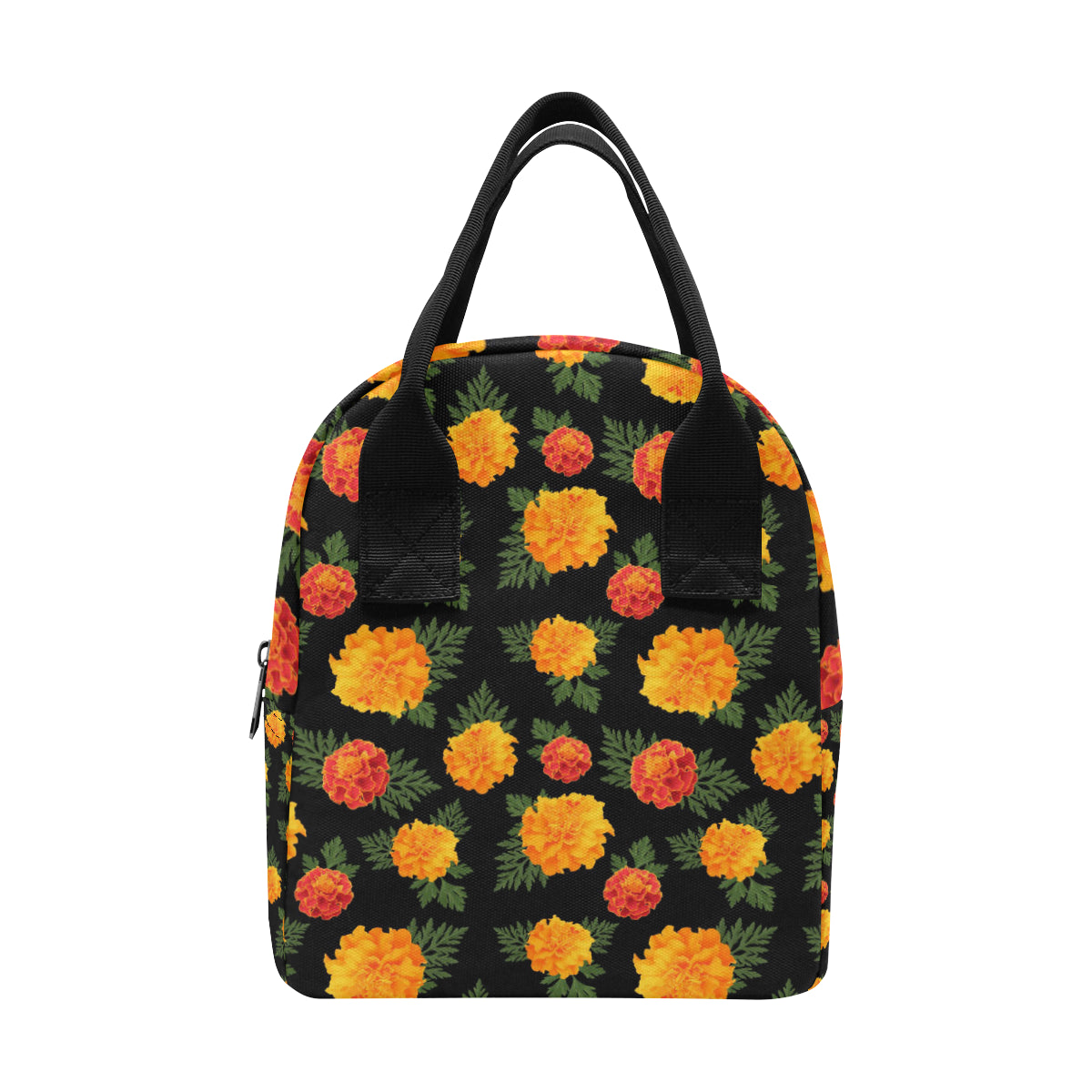 Marigold Pattern Print Design MR05 Insulated Lunch Bag