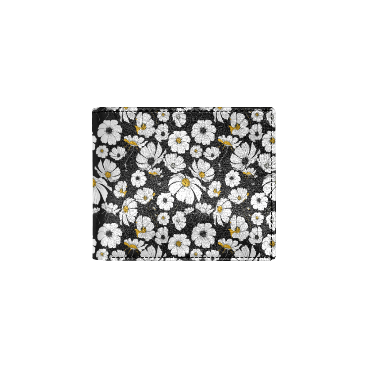 Daisy Pattern Print Design 02 Men's ID Card Wallet
