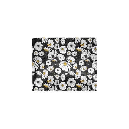 Daisy Pattern Print Design 02 Men's ID Card Wallet