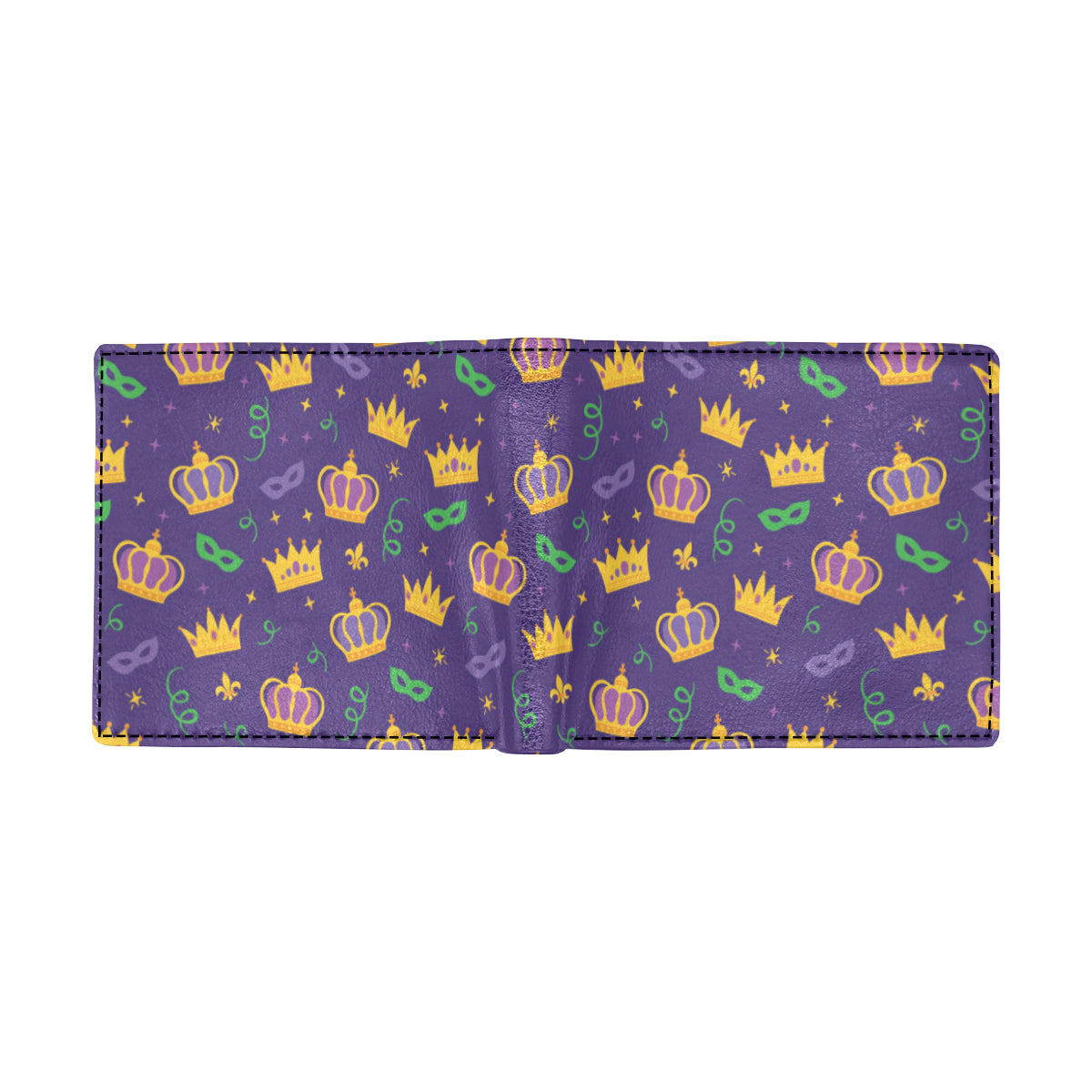 Mardi Gras Pattern Print Design 03 Men's ID Card Wallet
