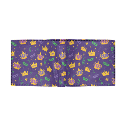 Mardi Gras Pattern Print Design 03 Men's ID Card Wallet