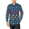 Birds Pattern Print Design 01 Men's Long Sleeve Shirt