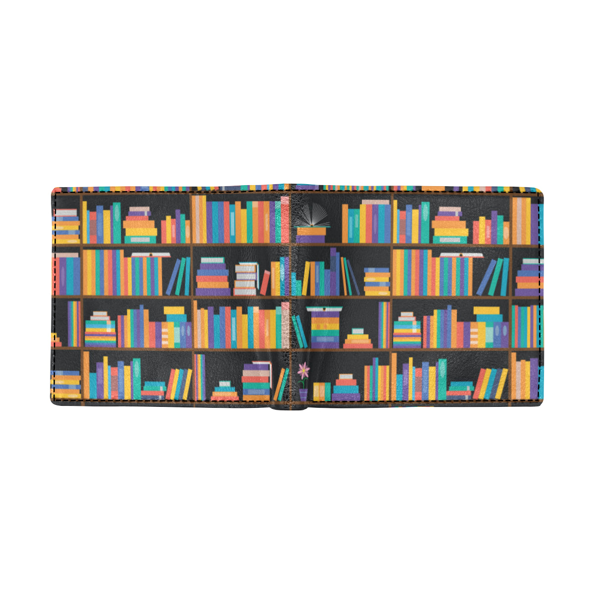 Book Pattern Print Design 05 Men's ID Card Wallet