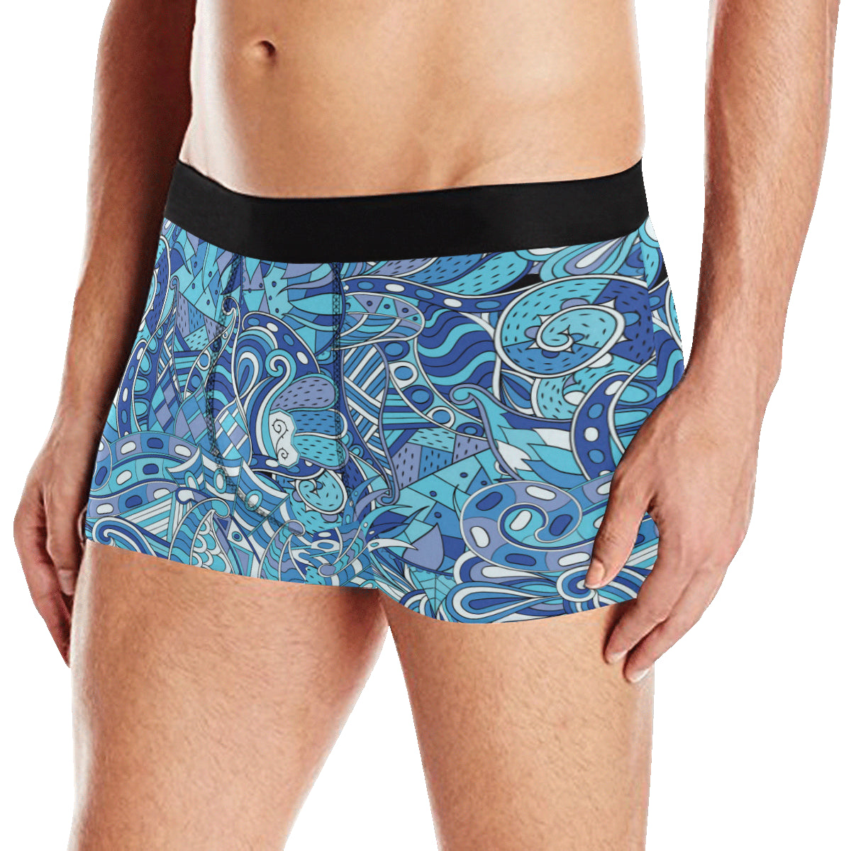 Funky Retro Pattern Print Design A02 Men's Boxer Briefs