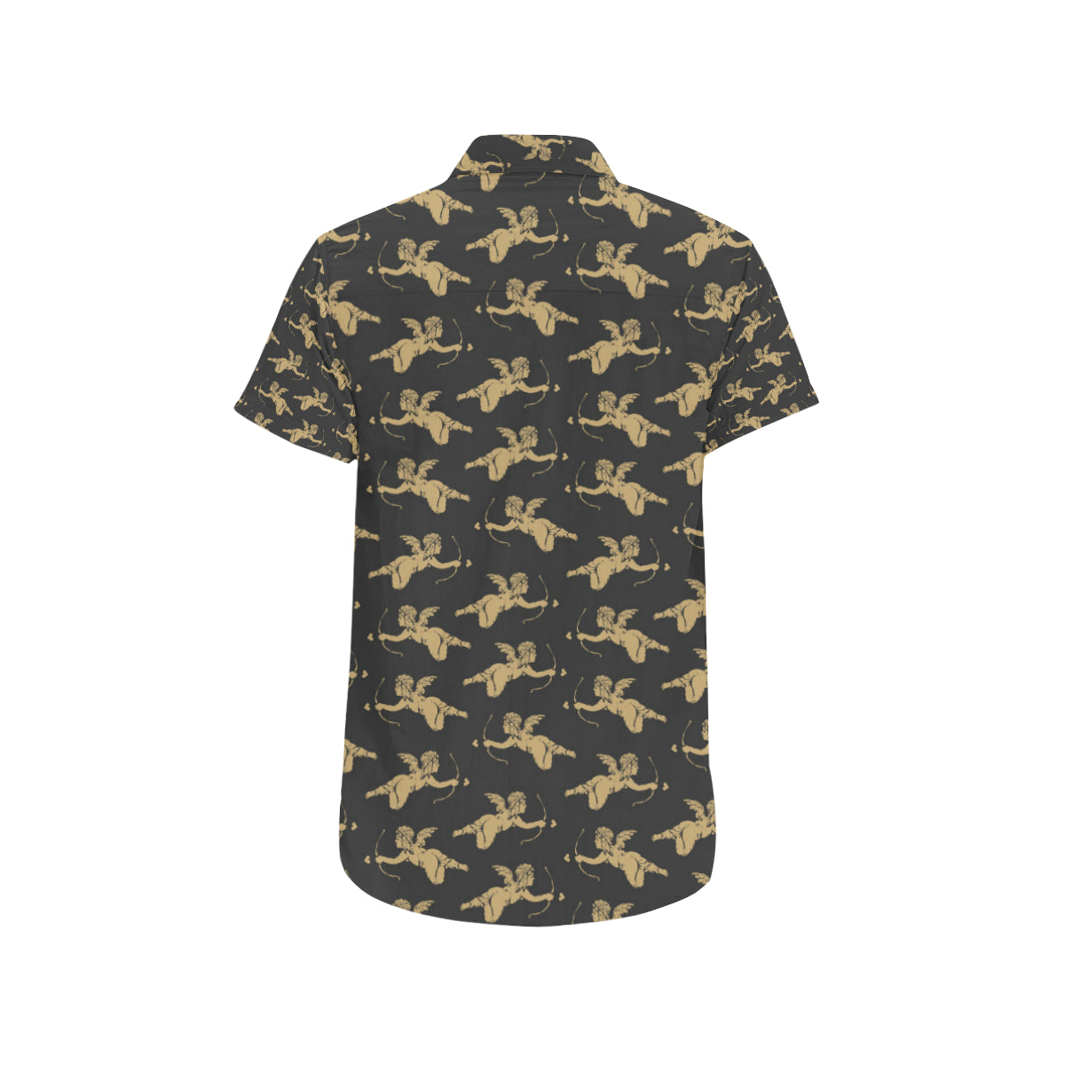 Cupid Pattern Print Design 02 Men's Short Sleeve Button Up Shirt