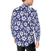 Hibiscus Pattern Print Design HB010 Men's Long Sleeve Shirt