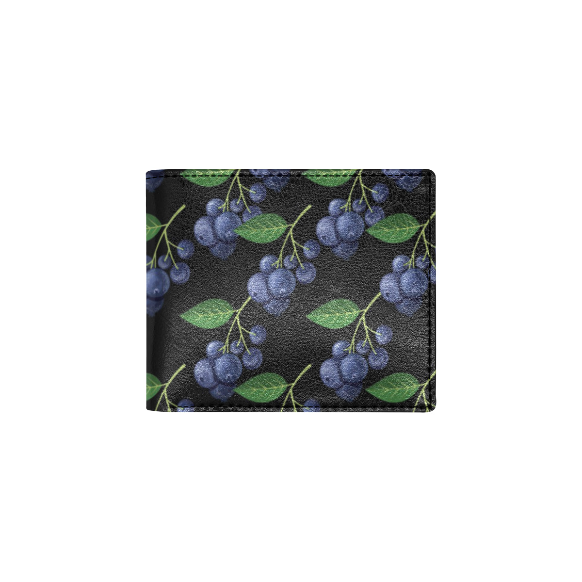 Blueberry Pattern Print Design BB01 Men's ID Card Wallet