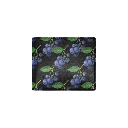 Blueberry Pattern Print Design BB01 Men's ID Card Wallet