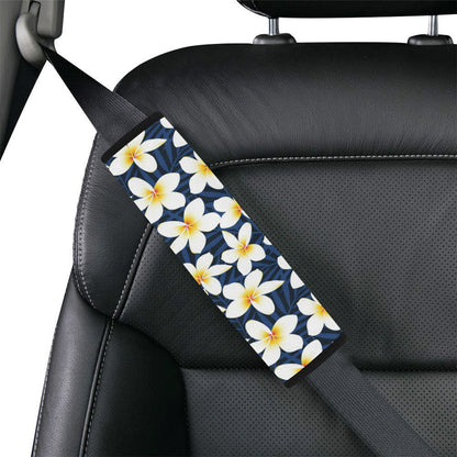 Plumeria Pattern Print Design PM026 Car Seat Belt Cover