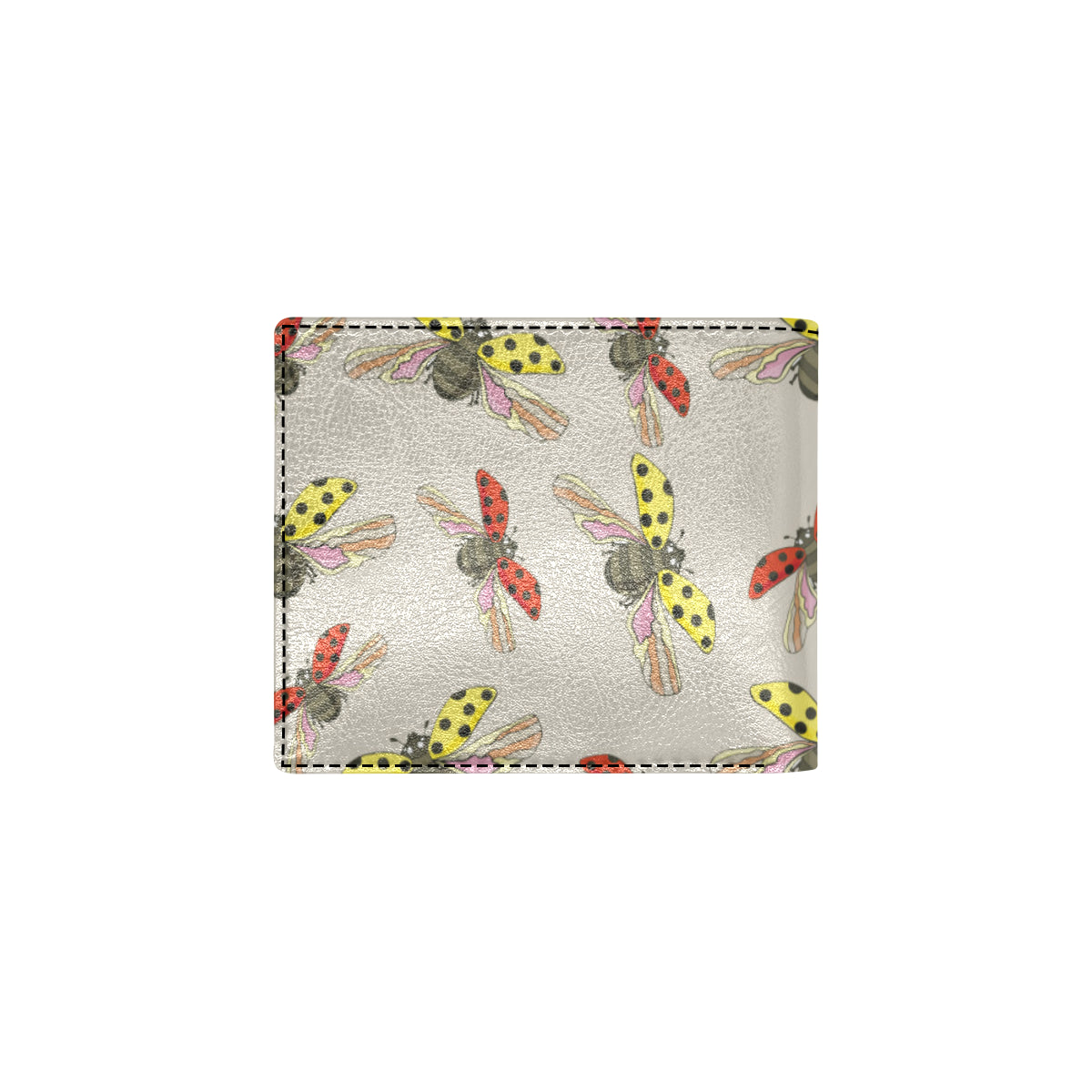 Ladybug Pattern Print Design 04 Men's ID Card Wallet