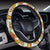 Butterfly Pattern Print Design 02 Steering Wheel Cover with Elastic Edge