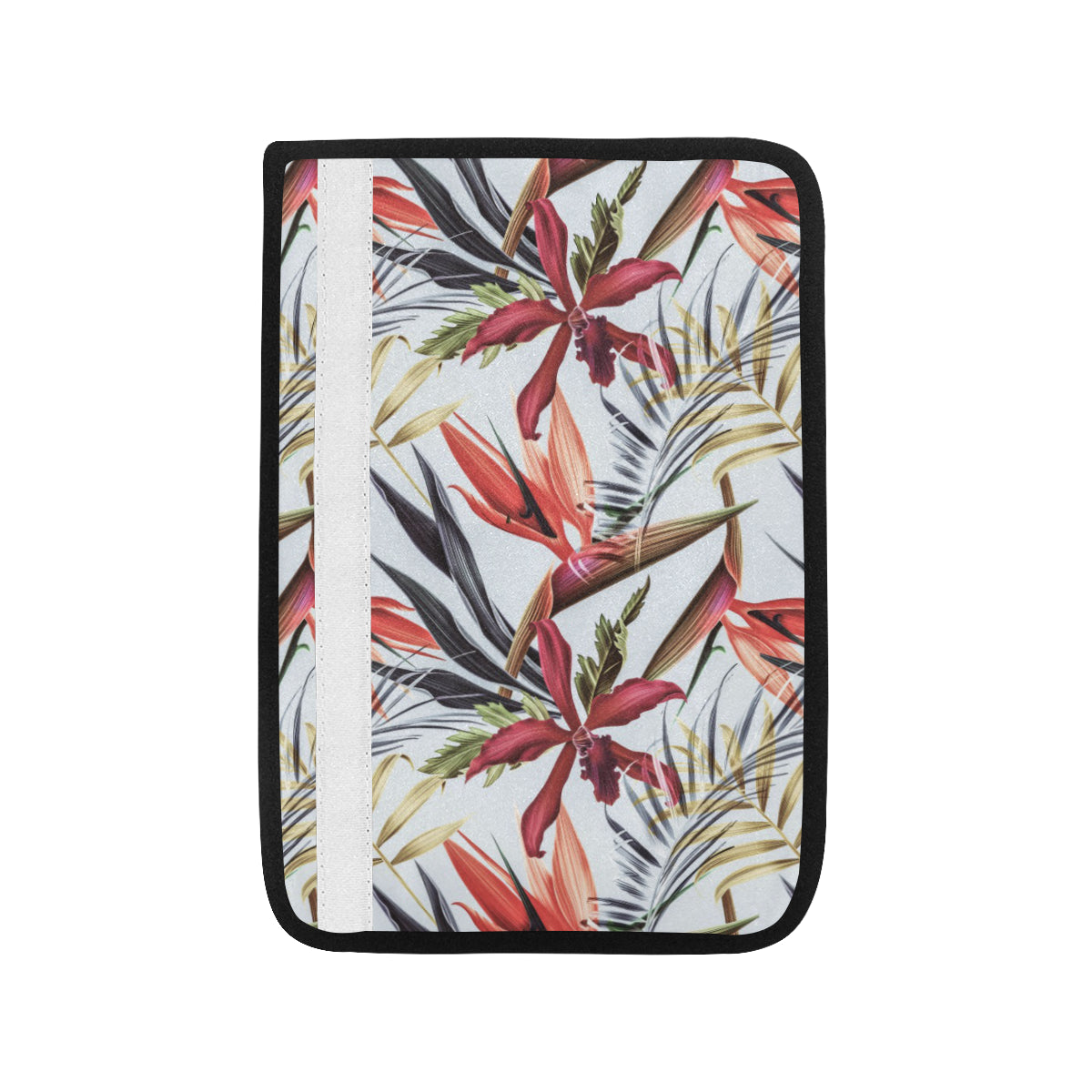 Tropical Flower Pattern Print Design TF021 Car Seat Belt Cover