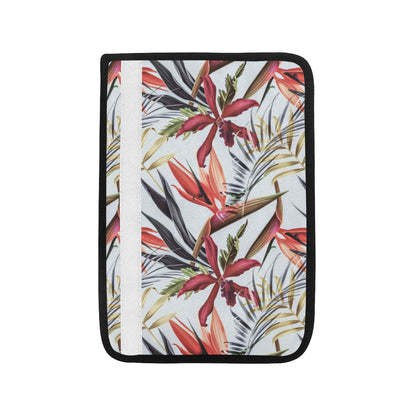 Tropical Flower Pattern Print Design TF021 Car Seat Belt Cover