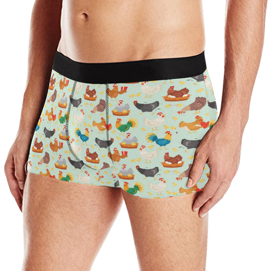 Chicken Pattern Print Design 07 Men's Boxer Briefs