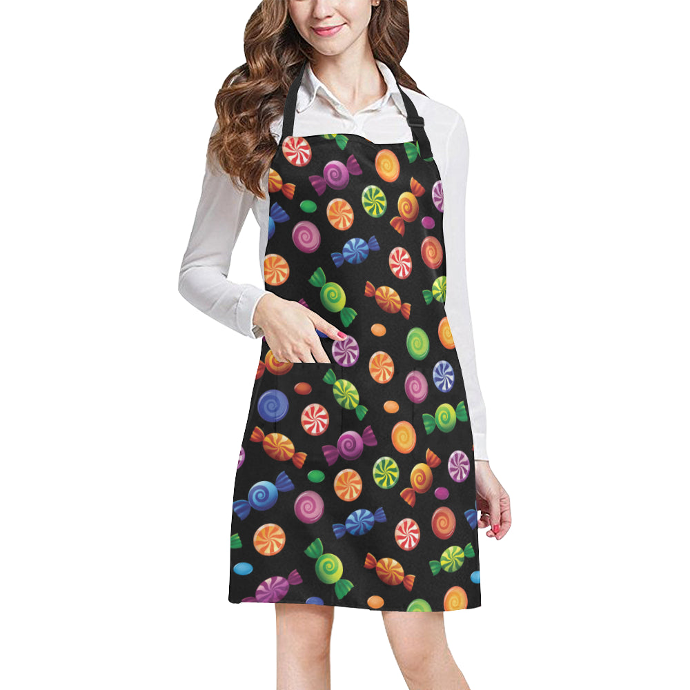 Candy Pattern Print Design 01 Apron with Pocket