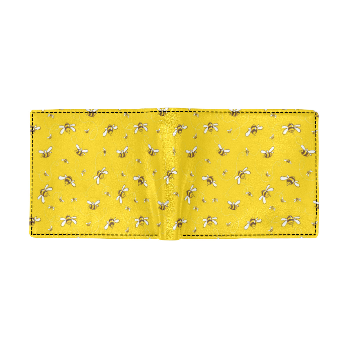 Bee Pattern Print Design 05 Men's ID Card Wallet