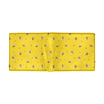 Bee Pattern Print Design 05 Men's ID Card Wallet