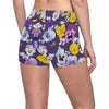 Pansy Pattern Print Design PS02 Yoga Shorts