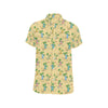 Beach Themed Pattern Print Design 01 Men's Short Sleeve Button Up Shirt