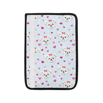 Maltese Pattern Print Design 03 Car Seat Belt Cover