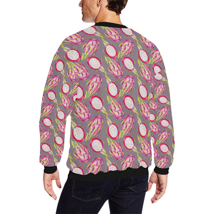 Dragonfruit Pattern Print Design DF03 Men Long Sleeve Sweatshirt