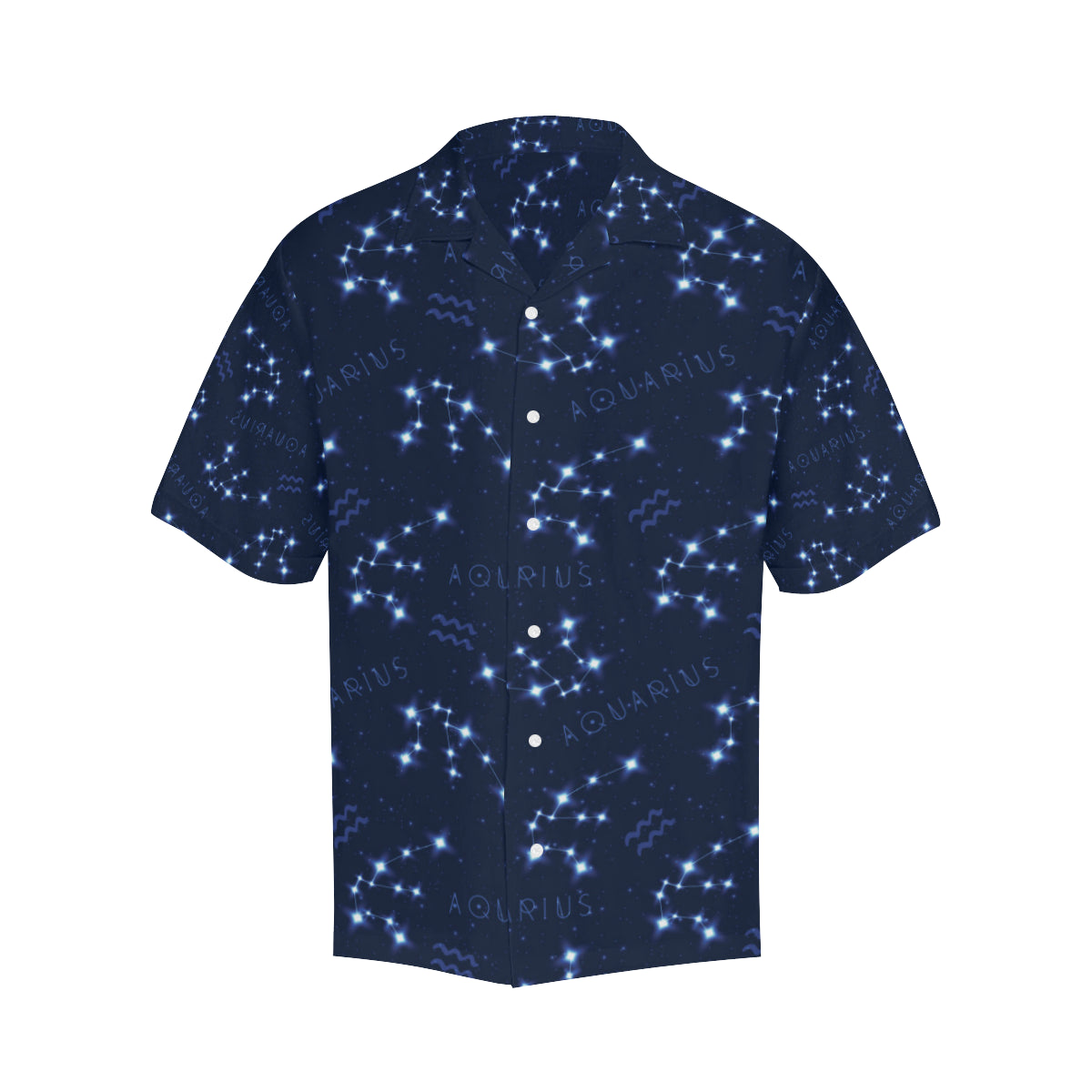 Aquarius Zodiac Pattern Print Design 02 Men's Hawaiian Shirt