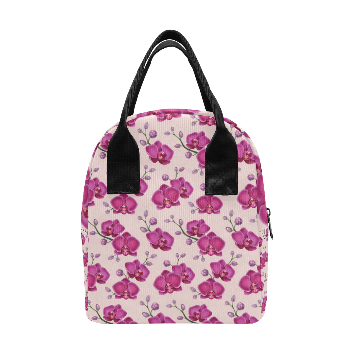 Orchid Purple Pattern Print Design OR04 Insulated Lunch Bag