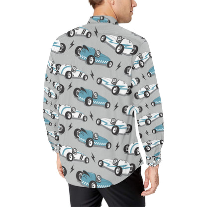Racing Vintage Pattern Print Design A02 Men's Long Sleeve Shirt