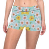 Daffodils Pattern Print Design DF07 Yoga Shorts