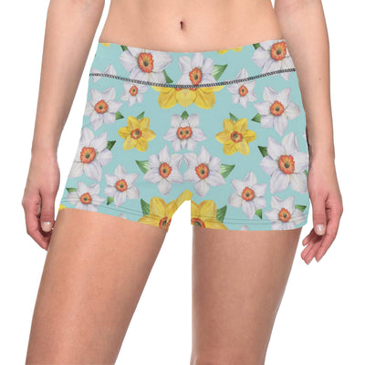 Daffodils Pattern Print Design DF07 Yoga Shorts