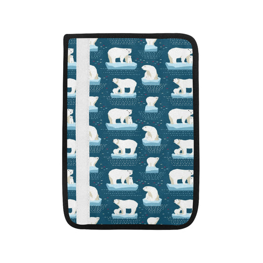 Polar Bear Pattern Print Design PB02 Car Seat Belt Cover
