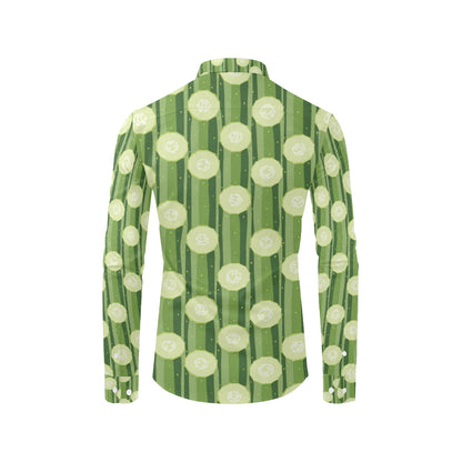 Cucumber Pattern Print Design CC03 Men's Long Sleeve Shirt