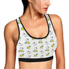 Bull Terriers Pattern Print Design 05 Sports Bra