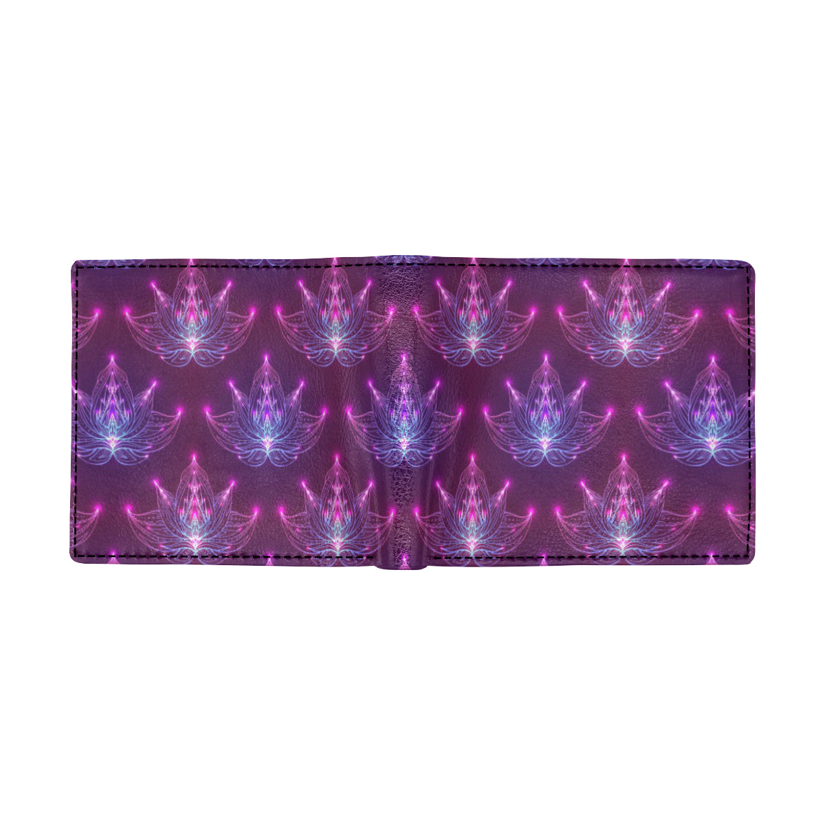 lotus Pattern Print Design LO01 Men's ID Card Wallet